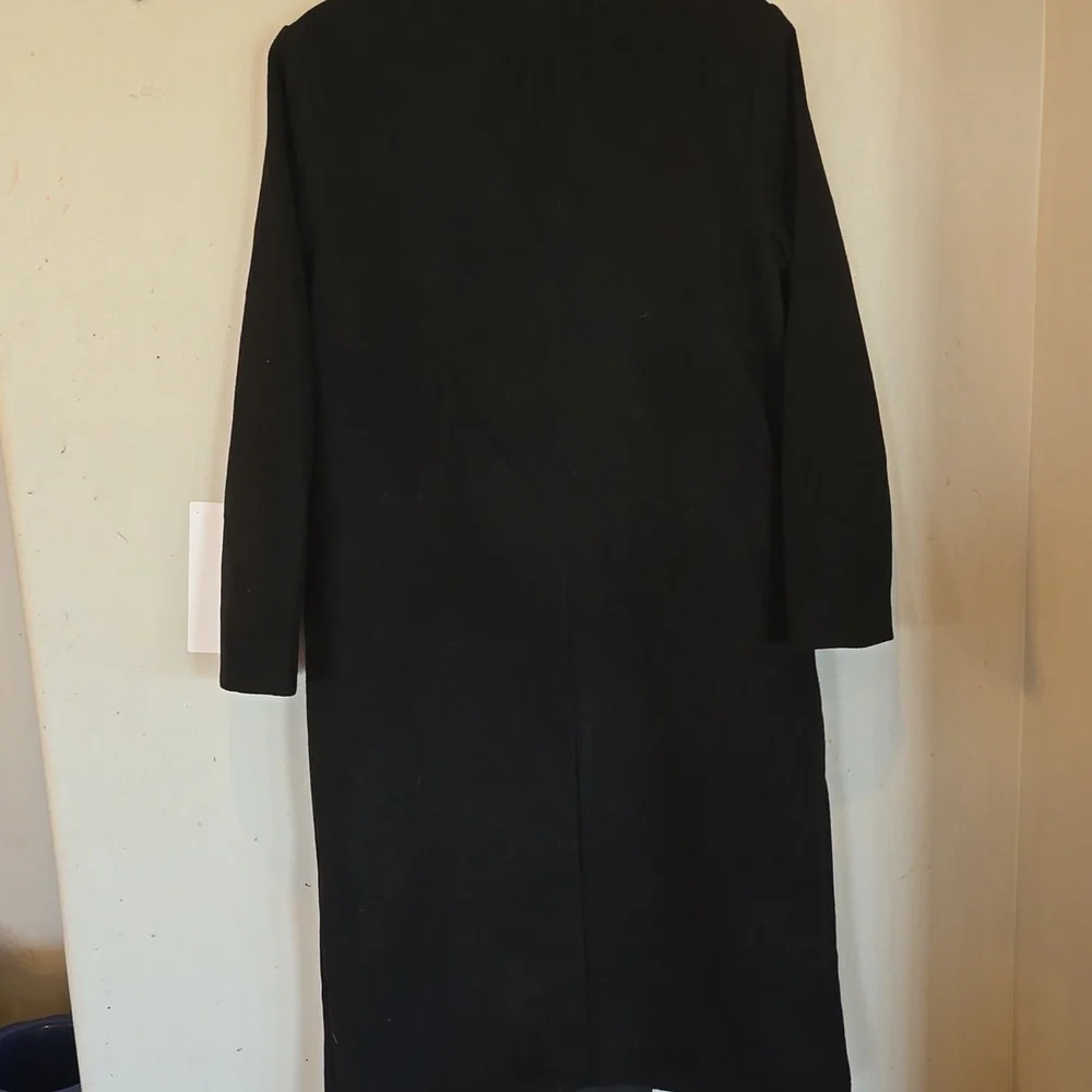Elegant Black Pea Coat - Picture 4 of 5